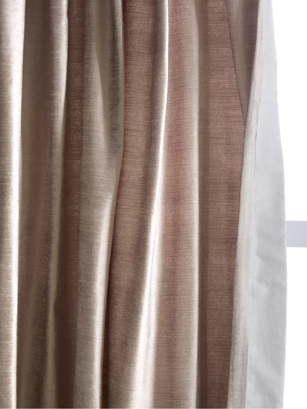 NWT QUINCE 1 48x84 Luster Velvet Curtain Silver 9791 - Picture 4 of 9